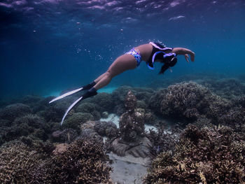 Freediving with buddha