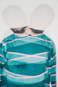 Close-up of woman standing in pond