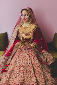 Woman in wedding dress